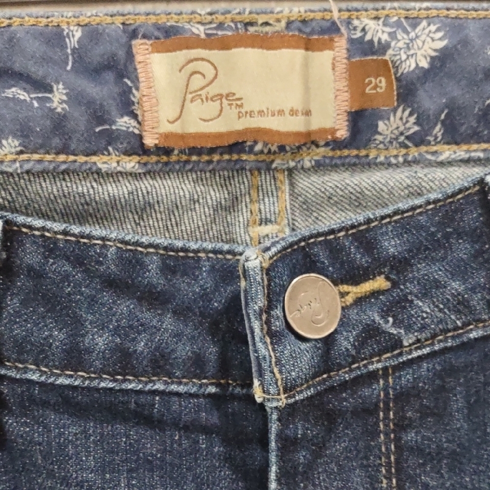 PAIGE Classic Blue Women's Jeans - Picture 3 of 17